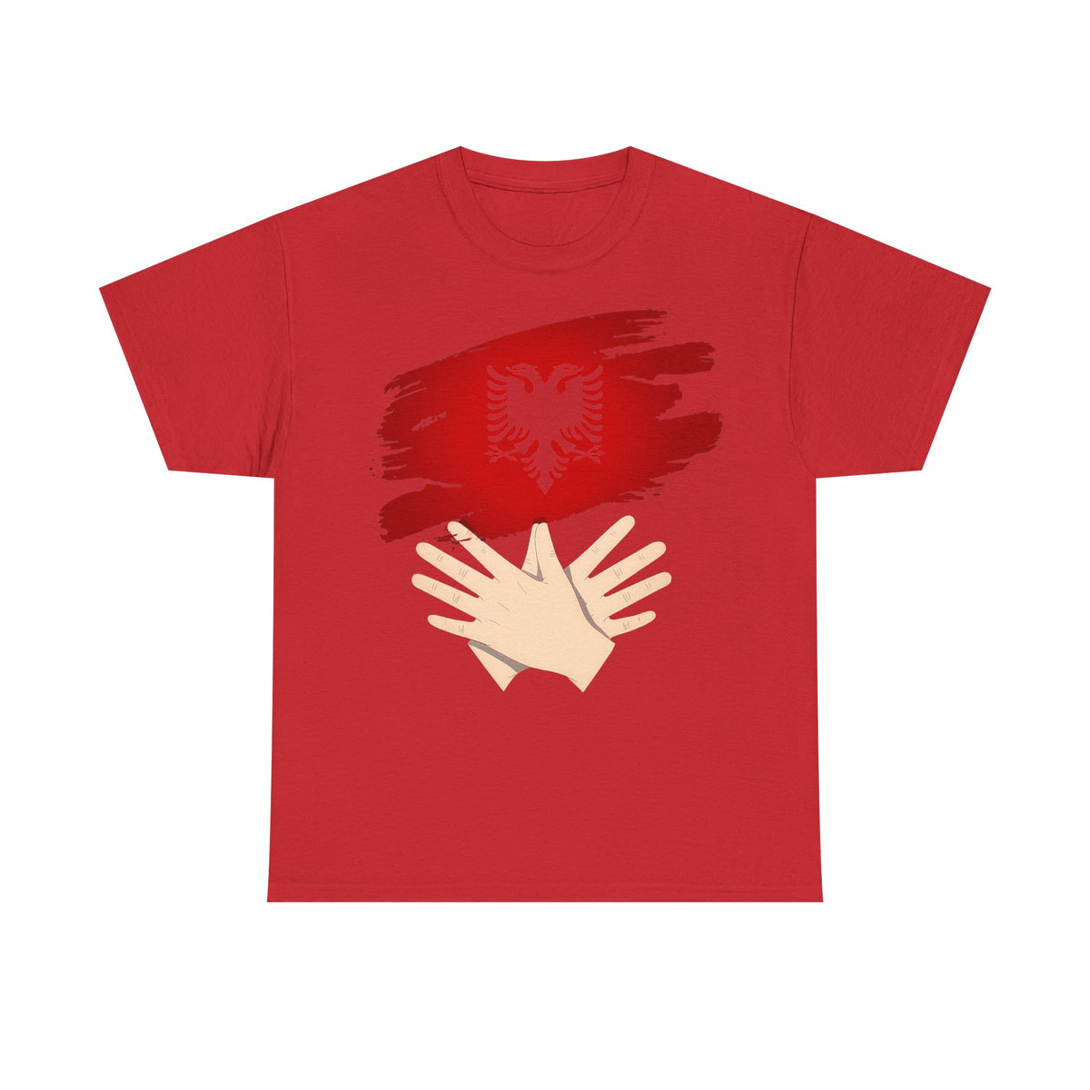 Albania Handmove Flagge Adler Geschenkidee - Unisex T-Shirt