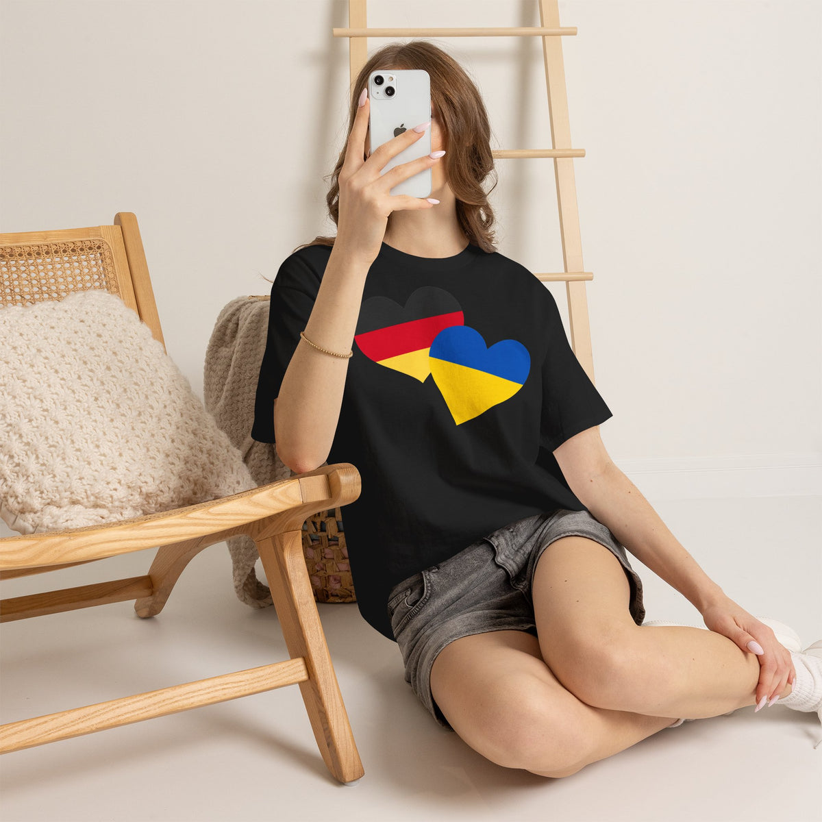 Ukraine Flagge Wappen Geschenkidee Sport Fan Fashion Vintage - Unisex T-Shirt