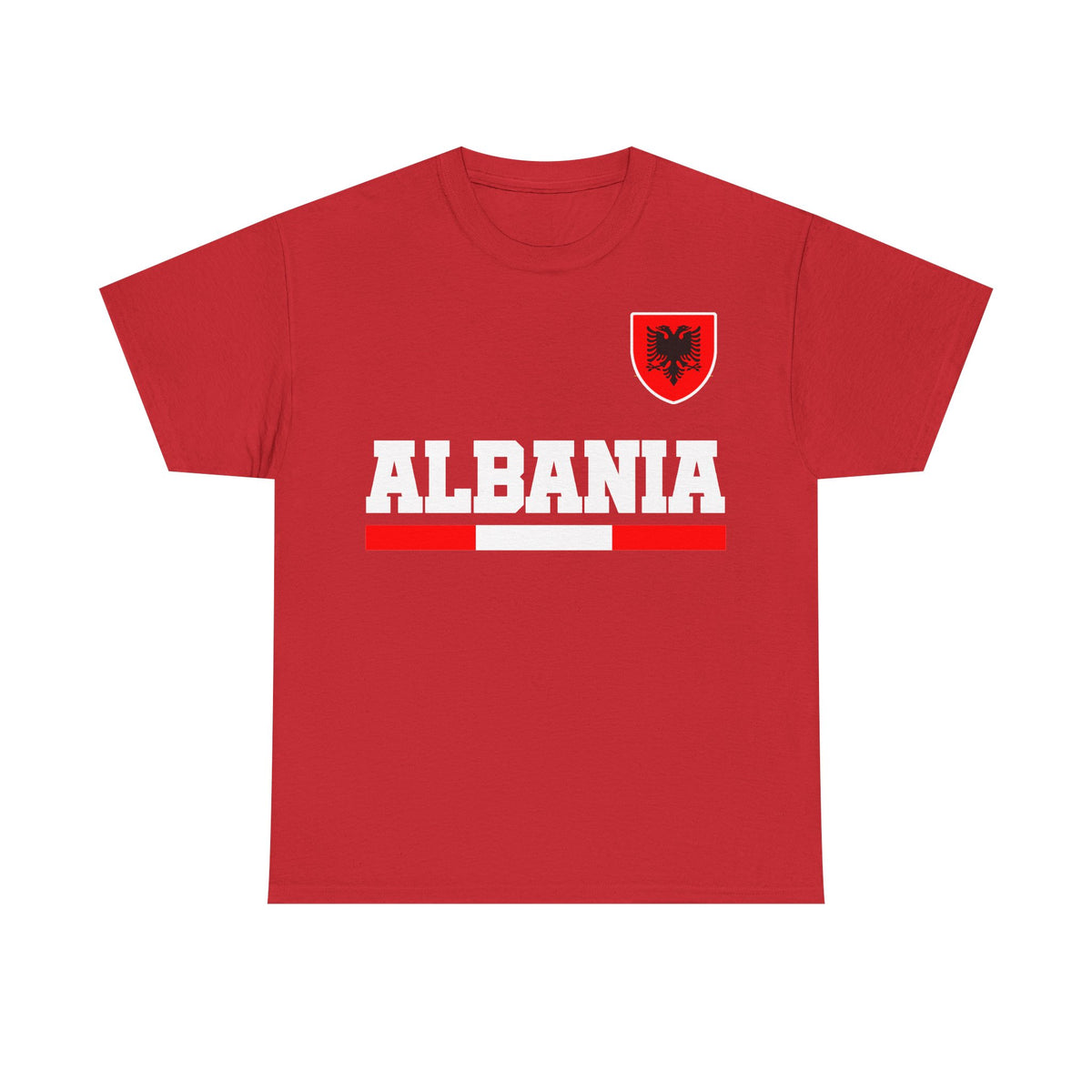 Camiseta unisex de Albania, escudo albanés, bandera, águila, fútbol, aficionado, deporte