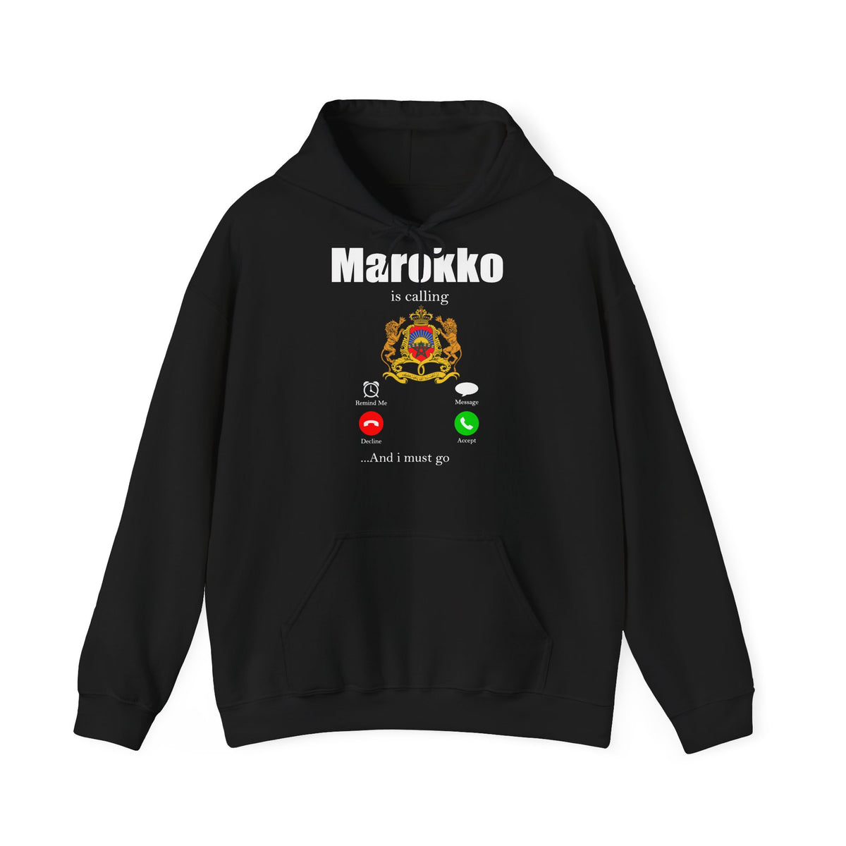 Stemma del Marocco Bandiera del Marocco Orgoglio Tifoso di calcio Sport Idea regalo - Felpa con cappuccio unisex