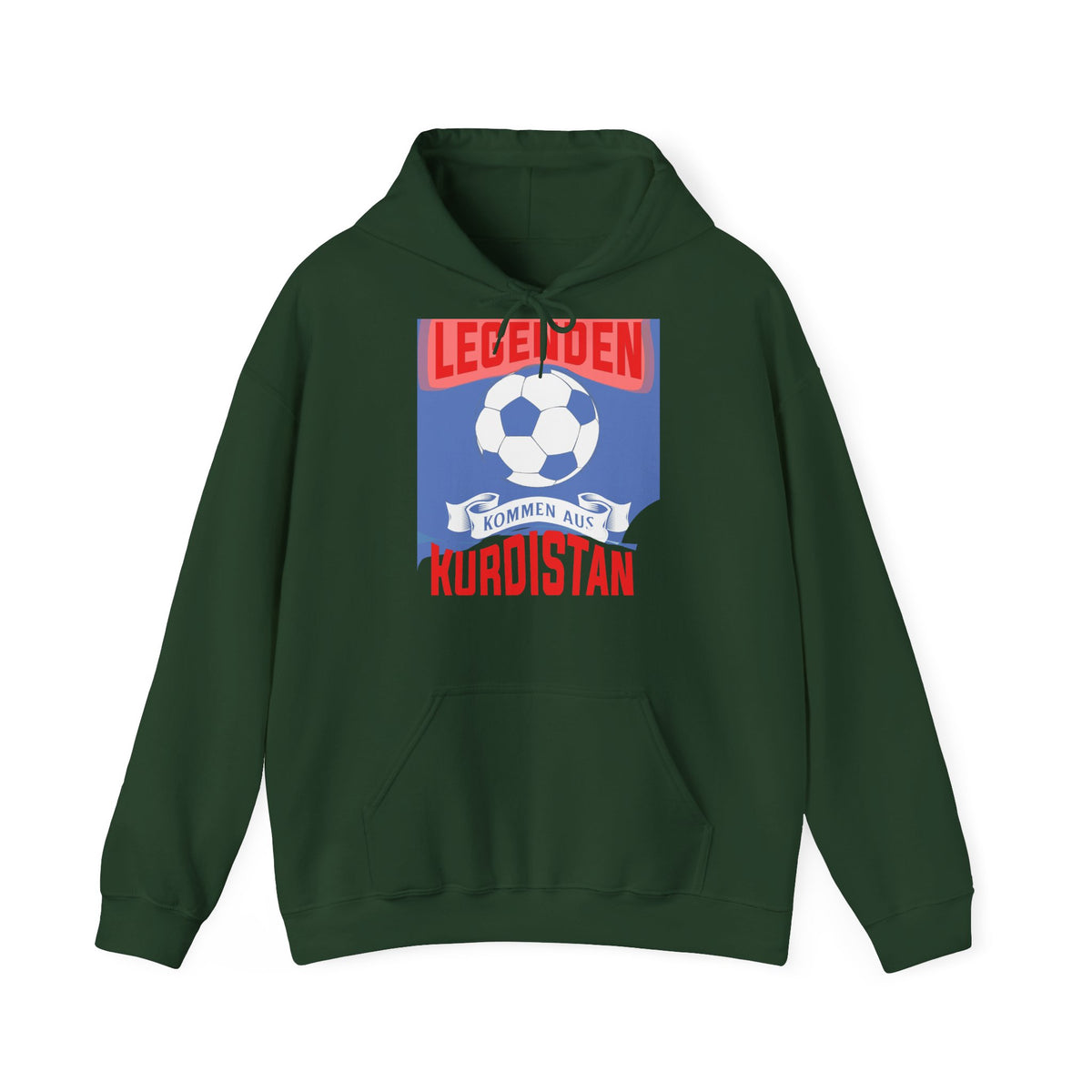 Kurdistan patria orgoglio stemma bandiera sport calcio regalo per tifosi - felpa con cappuccio unisex