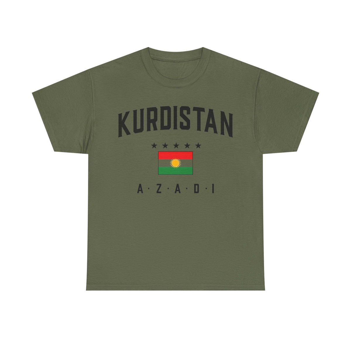 Camiseta unisex de Kurdistán AZADI con bandera, orgullo, Newroz y escudo