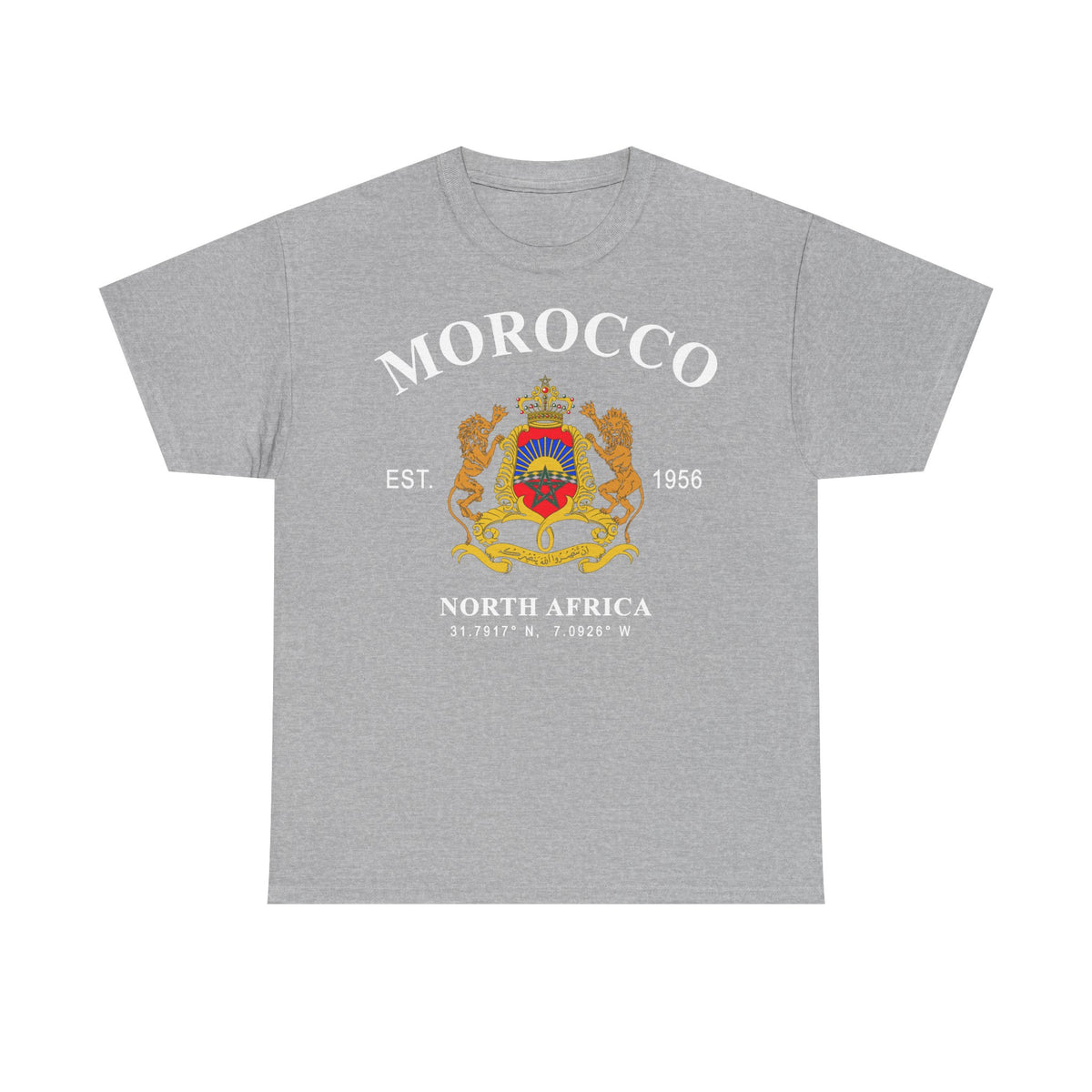 Marruecos Escudo Morocco Bandera Orgullo Fútbol Fan Deporte FIdea de regalo - Camiseta unisex