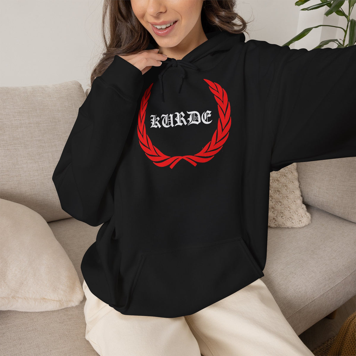 Kurdistan patria orgoglio stemma bandiera sport calcio regalo per tifosi - felpa con cappuccio unisex