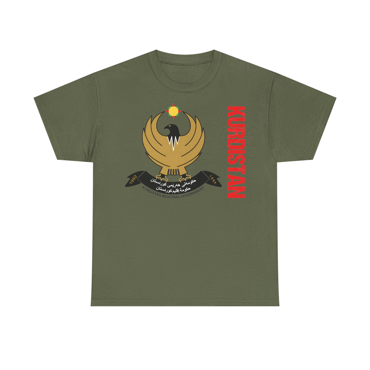 Kurdistán Azadi Escudo Bandera Patria Newroz Regalo - Camiseta unisex