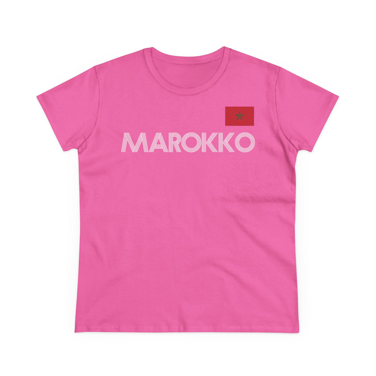 Escudo de Marruecos, bandera de Marruecos, orgullo, aficionada al fútbol y al deporte, idea de regalo - Camiseta para mujer
