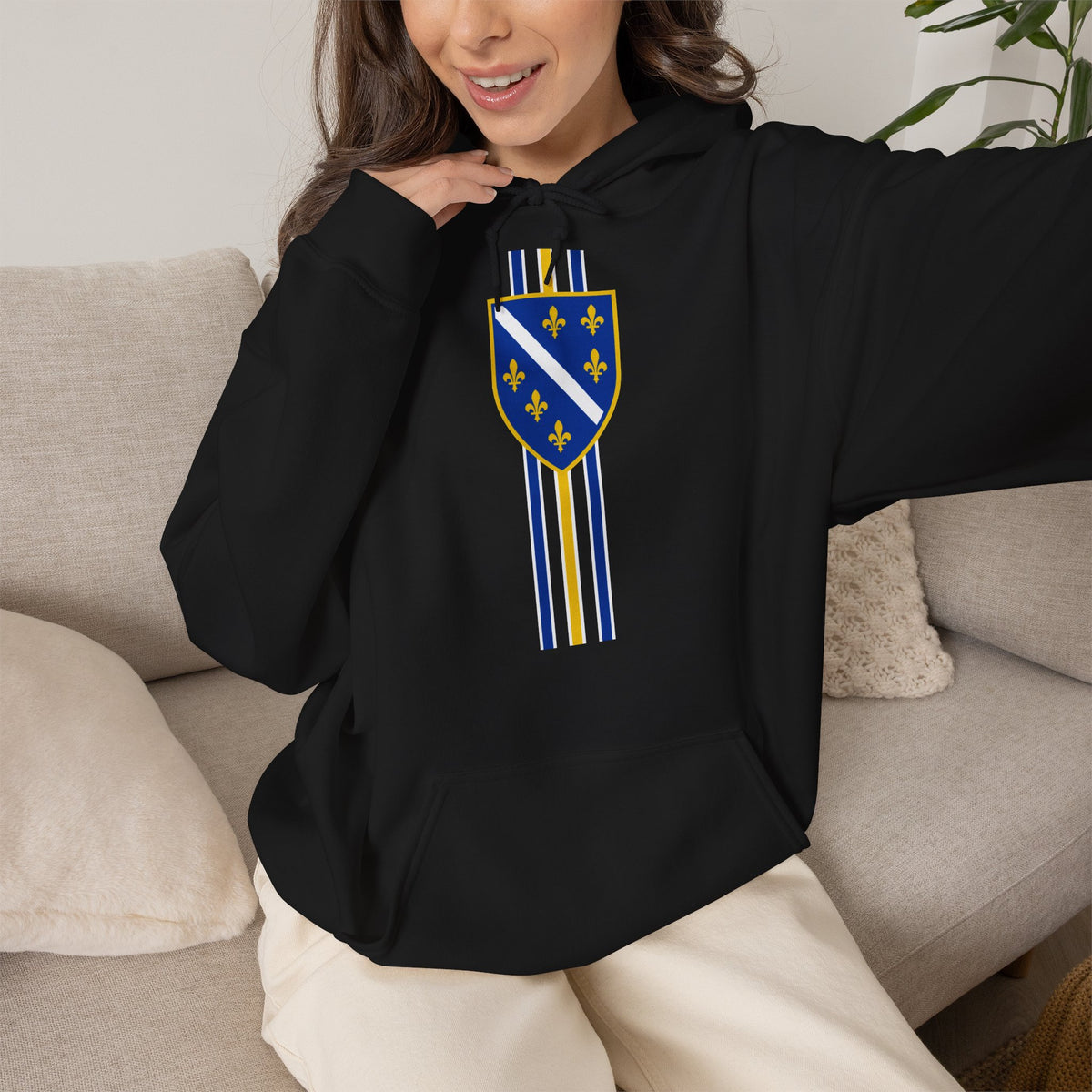 Bosnia Edel Wappen Sport Fan Fußball - Unisex Hoodie