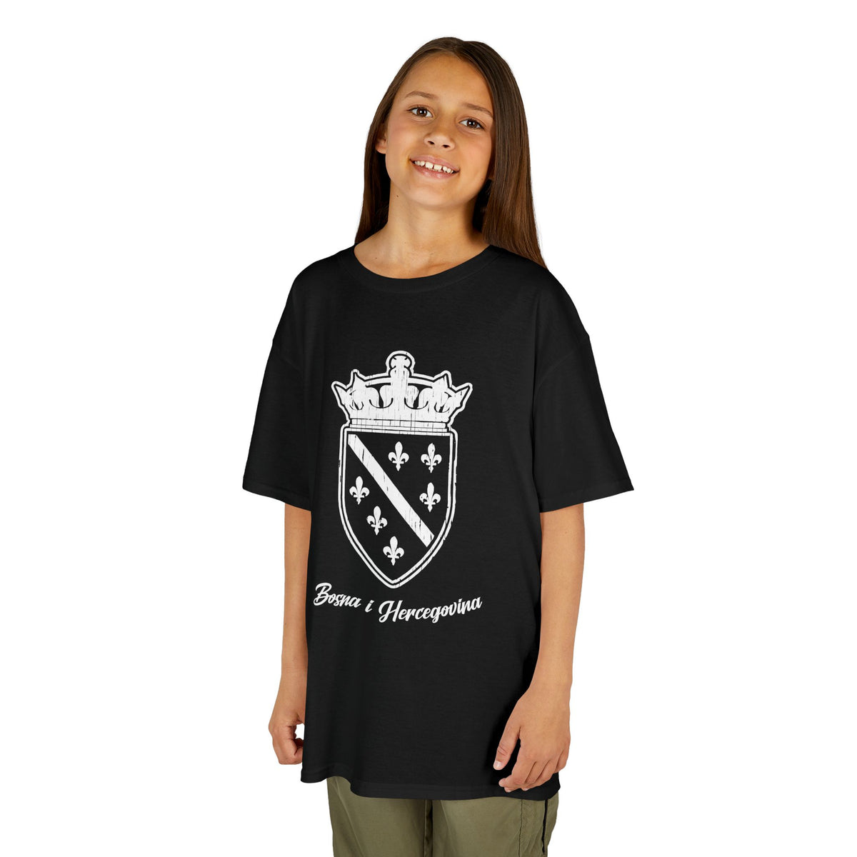Bosna i Hercegovina Wappen Flagge - Unisex Kinder & Jugendliche T-Shirt