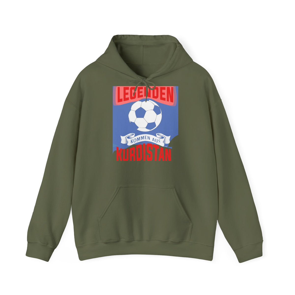 Kurdistan patria orgoglio stemma bandiera sport calcio regalo per tifosi - felpa con cappuccio unisex