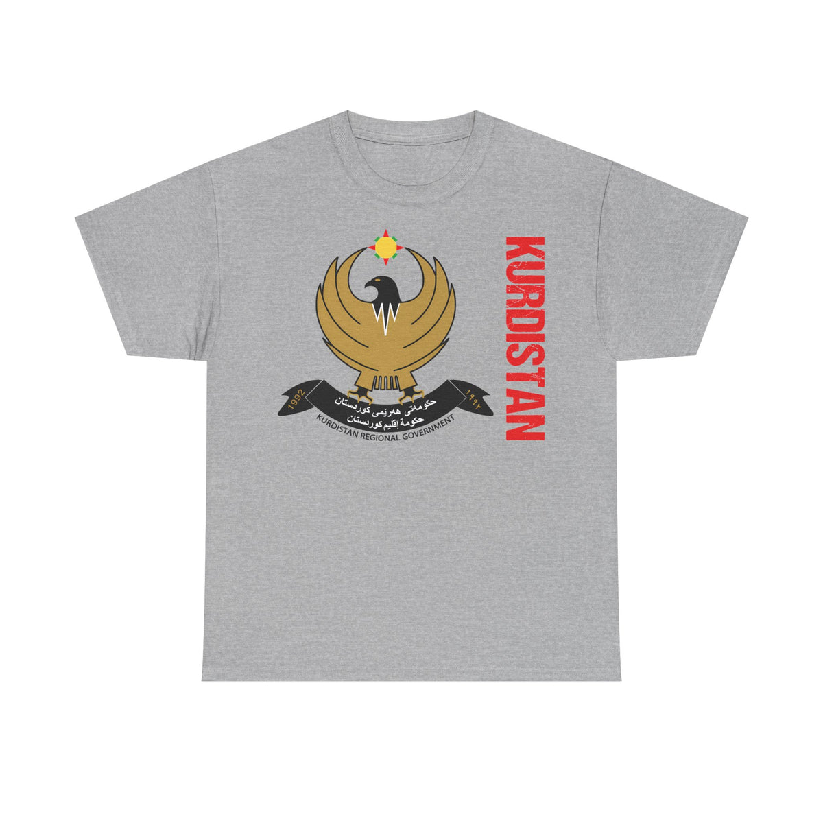 Kurdistán Azadi Escudo Bandera Patria Newroz Regalo - Camiseta unisex