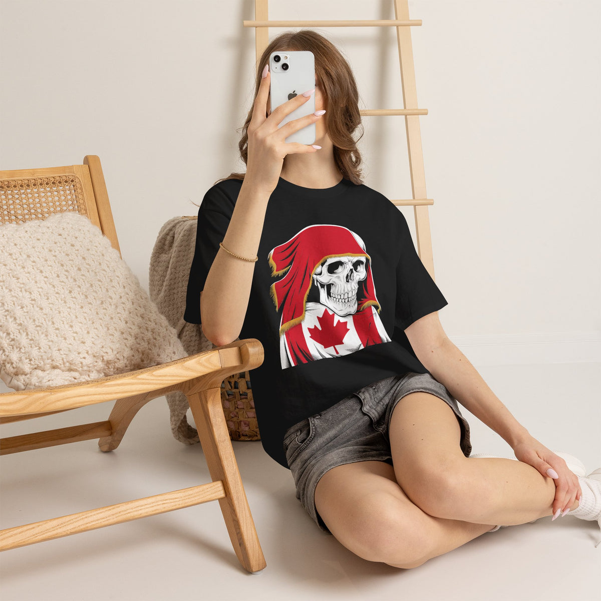 Canada Kanada Hooligan Wappen Flagge Fan Sport Fußball Geschenkidee - Unisey T-Shirt