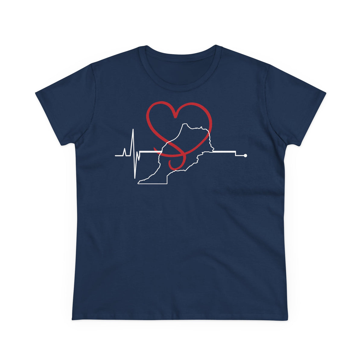 Escudo de Marruecos, bandera de Marruecos, orgullo, aficionada al fútbol y al deporte, idea de regalo - Camiseta para mujer