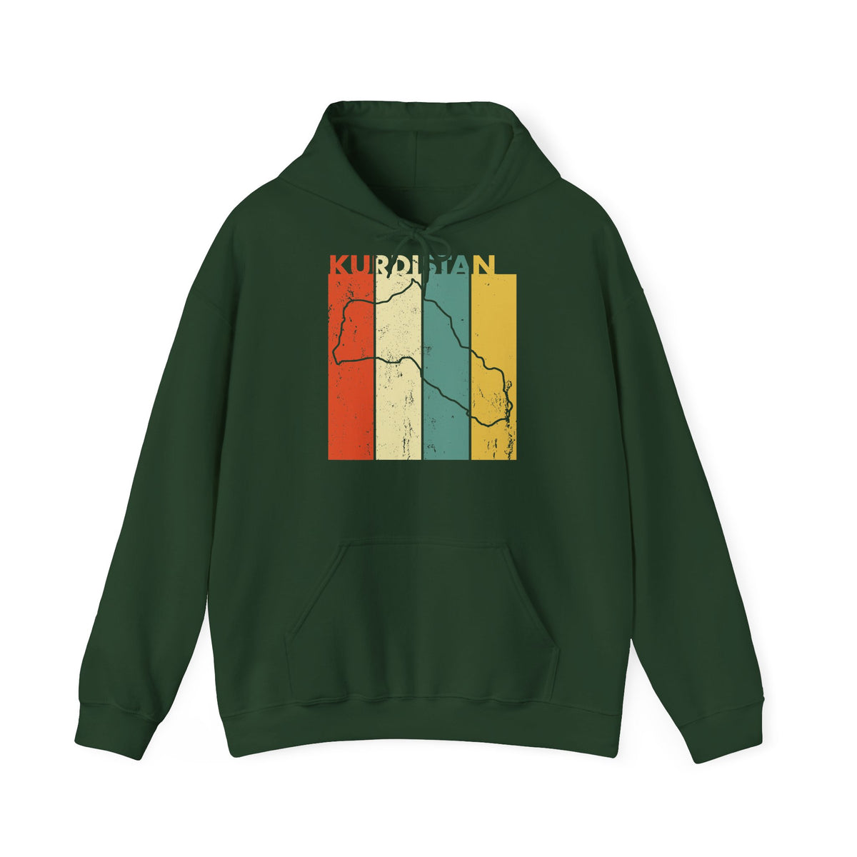 Kurdistan patria orgoglio stemma bandiera sport calcio regalo per tifosi - felpa con cappuccio unisex