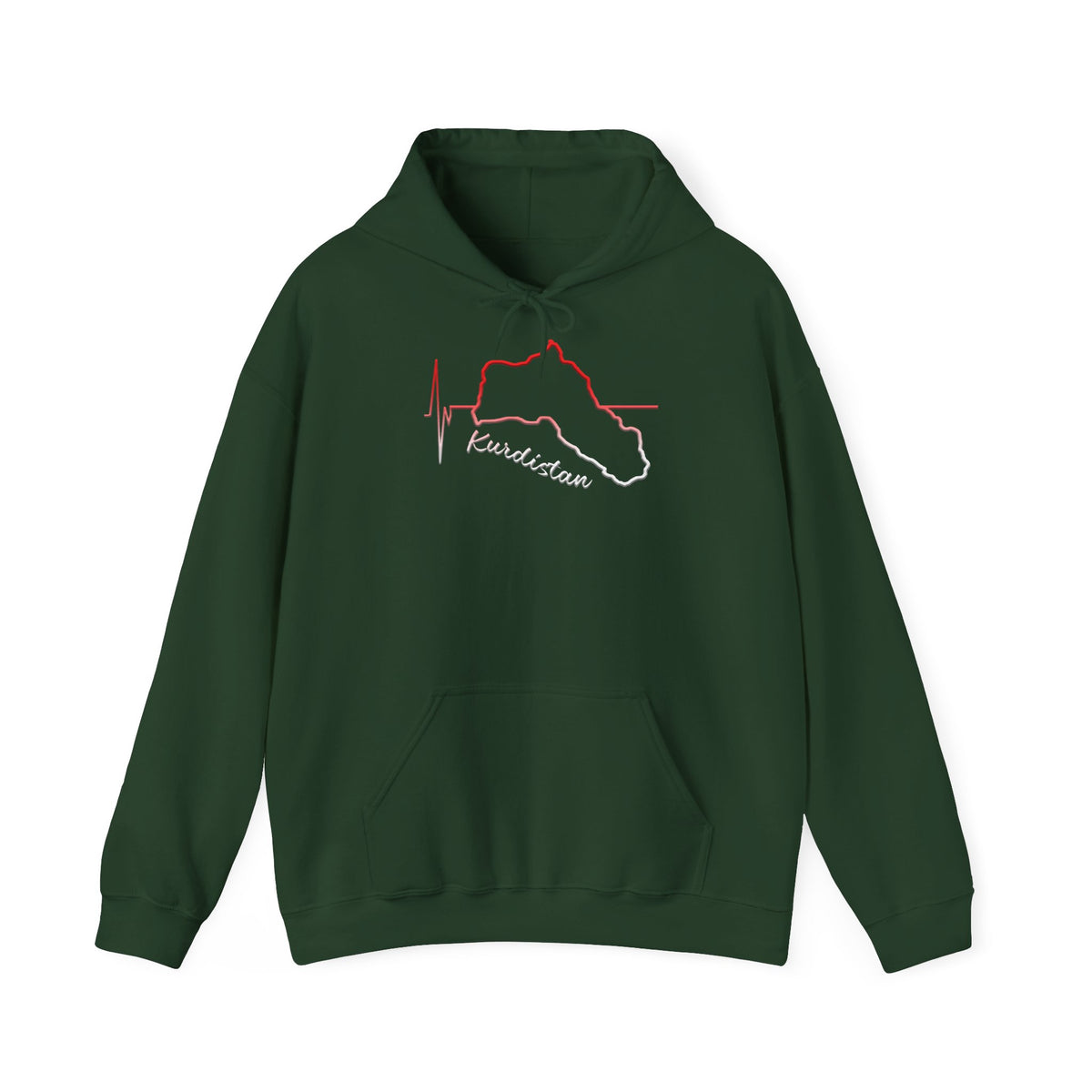 Kurdistan patria orgoglio stemma bandiera sport calcio regalo per tifosi - felpa con cappuccio unisex