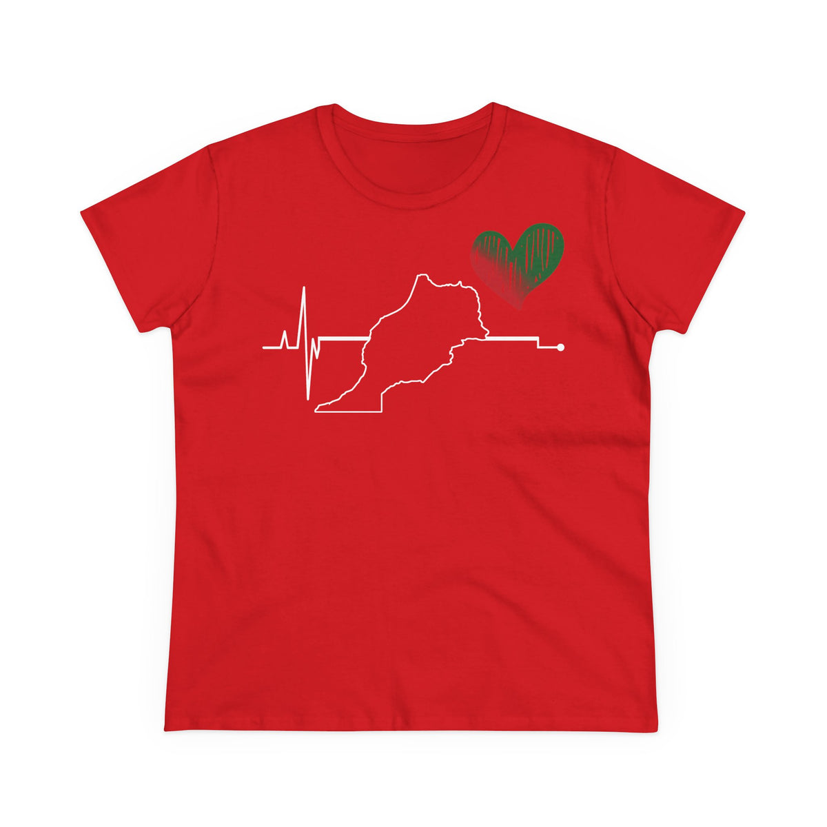 Escudo de Marruecos, bandera de Marruecos, orgullo, aficionada al fútbol y al deporte, idea de regalo - Camiseta para mujer