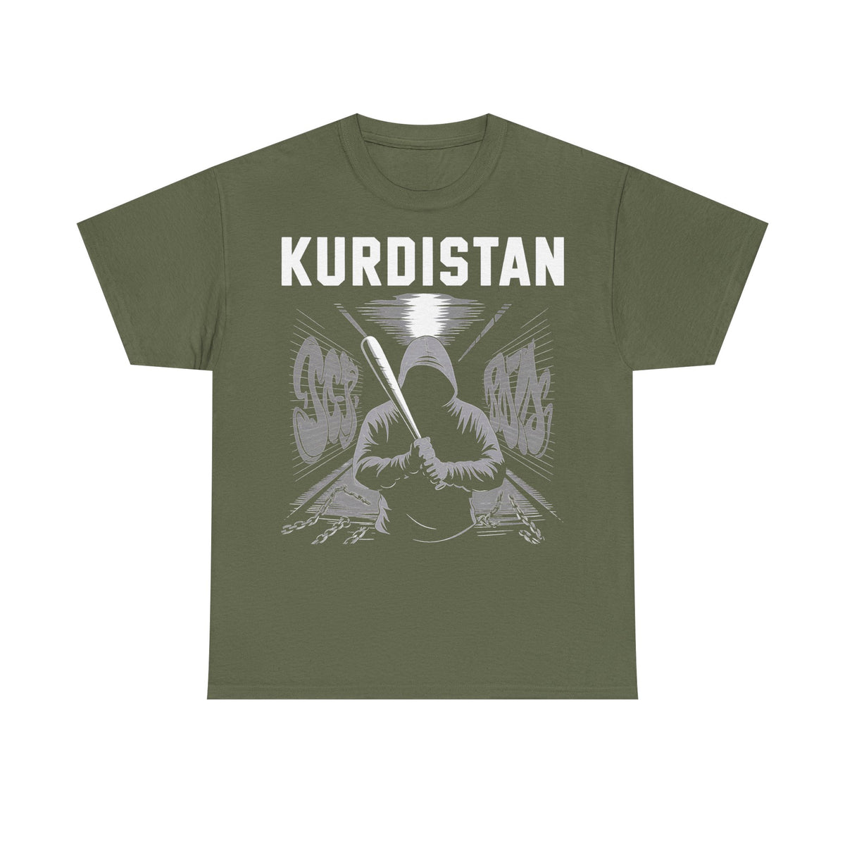 Camiseta unisex con escudo, bandera y regalo para los aficionados del Kurdistán: Azadi, patria
