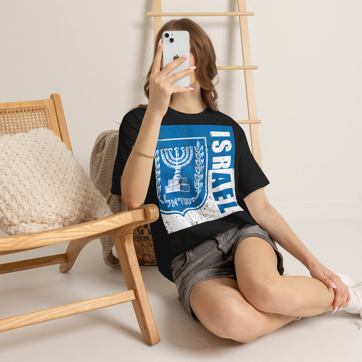 Israel Wappen Flagge Fan Geschenkidee Fashion - Unisex T-Shirt