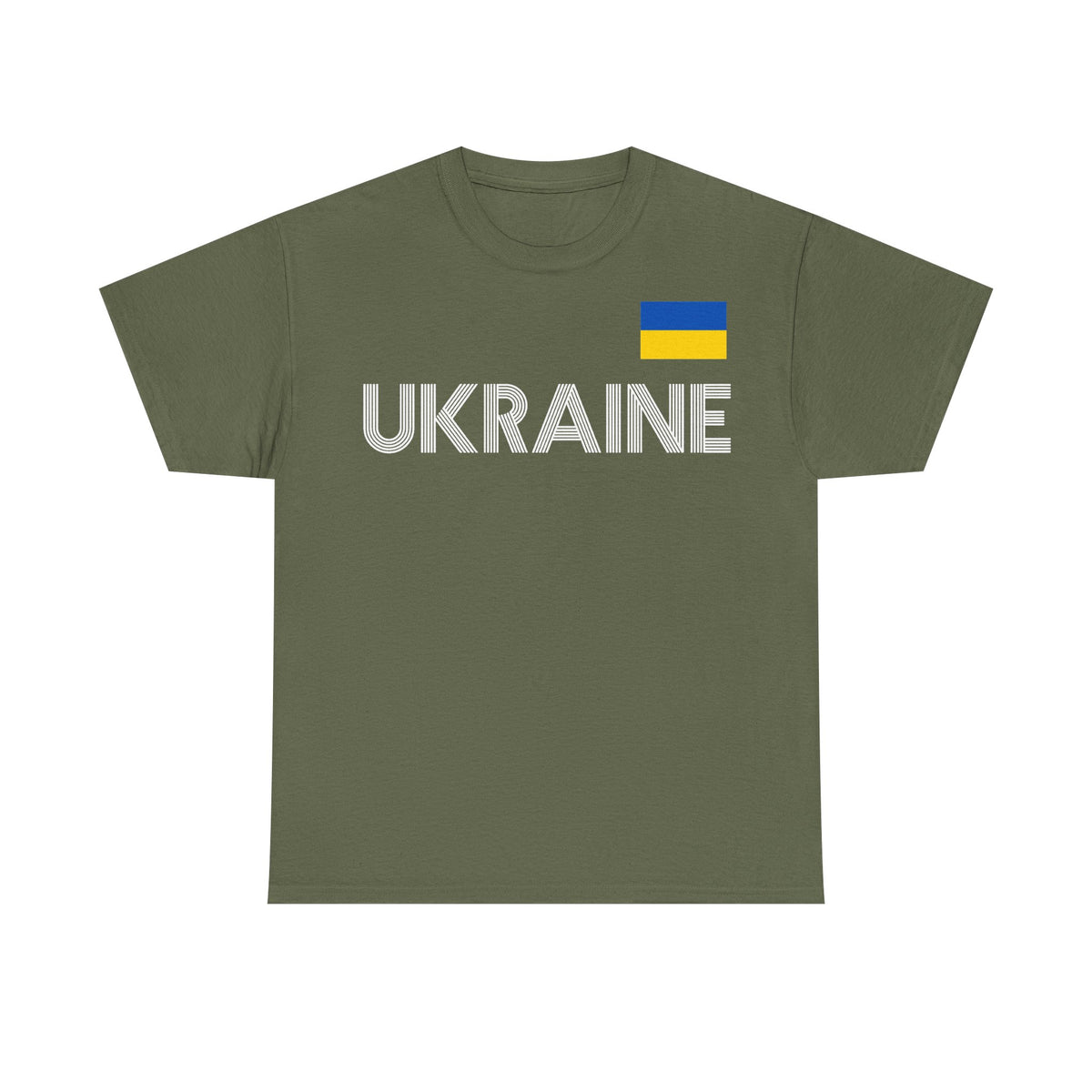 Bandera de Ucrania escudo idea de regalo afición al deporte moda vintage - Camiseta unisex