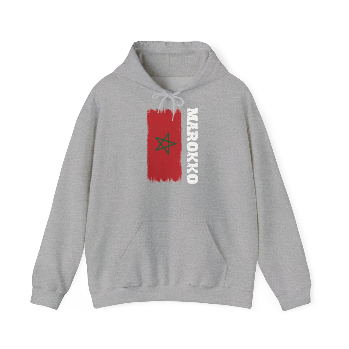 Stemma del Marocco Bandiera del Marocco Orgoglio Tifoso di calcio Sport Idea regalo - Felpa con cappuccio unisex