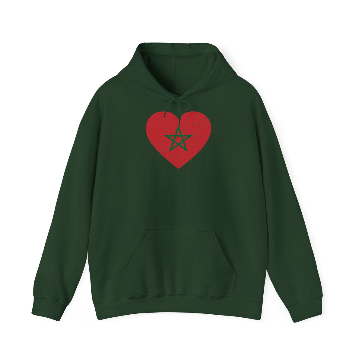 Stemma del Marocco Bandiera del Marocco Orgoglio Tifoso di calcio Sport Idea regalo - Felpa con cappuccio unisex