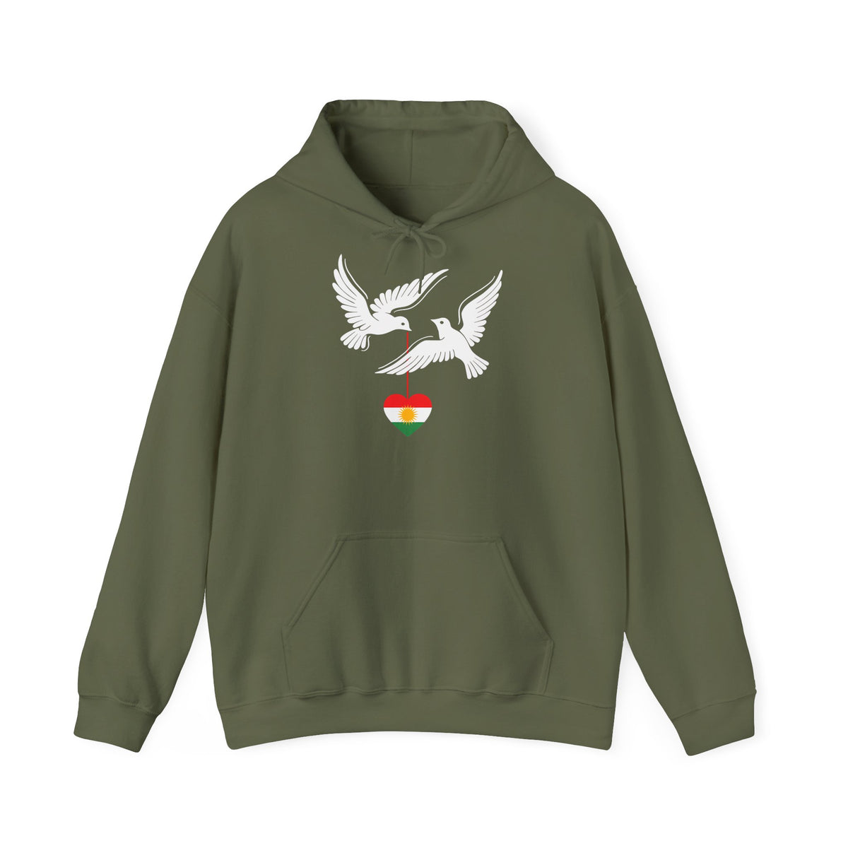 Kurdistan patria orgoglio stemma bandiera sport calcio regalo per tifosi - felpa con cappuccio unisex