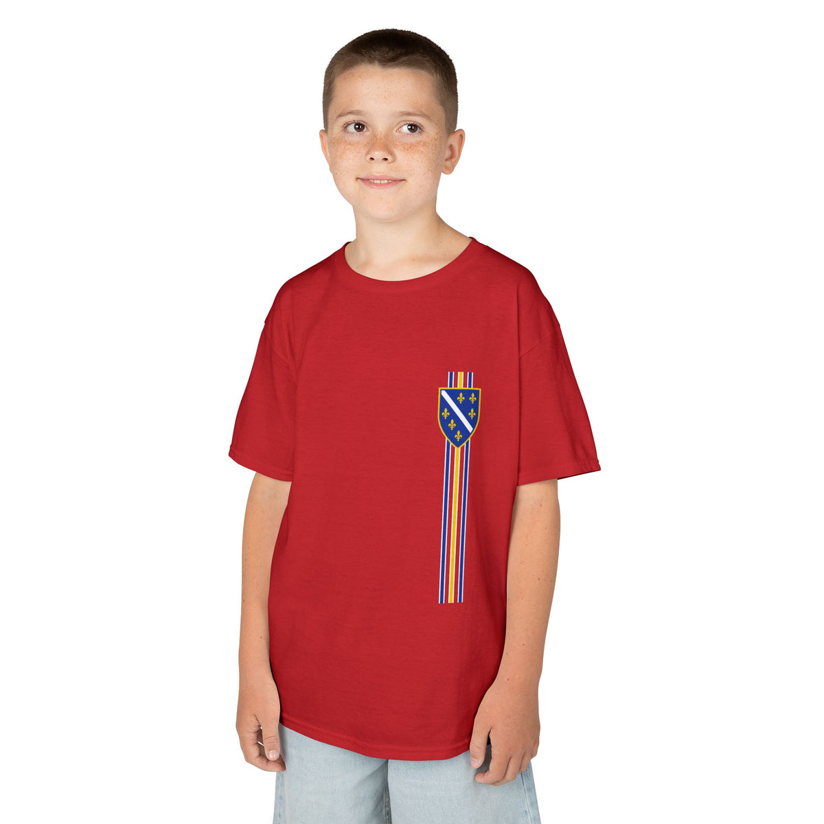 Bosnia Edel Wappen Sport Fan Fußball - Unisex Kinder & Jugendliche T-Shirt