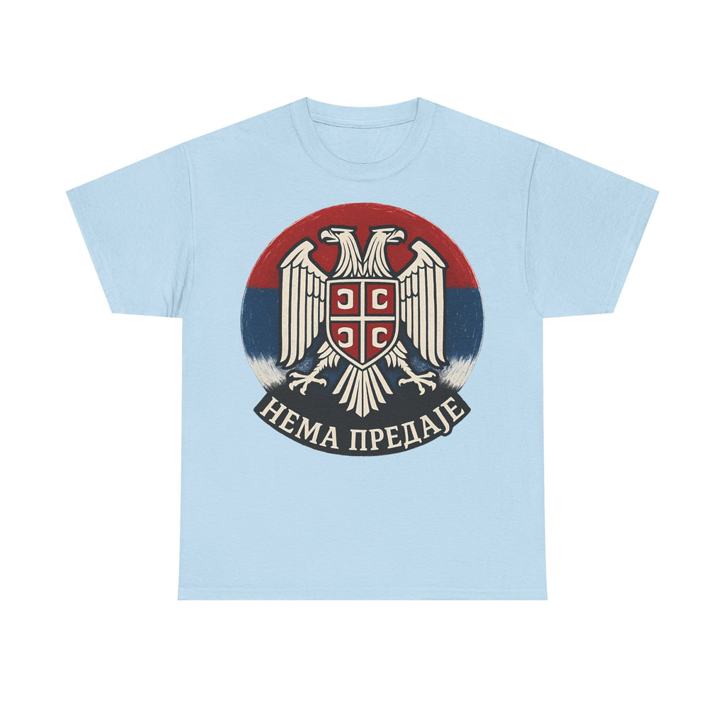Serbia "Niemals Aufgeben" Adler Wappen - Unisex T-Shirt