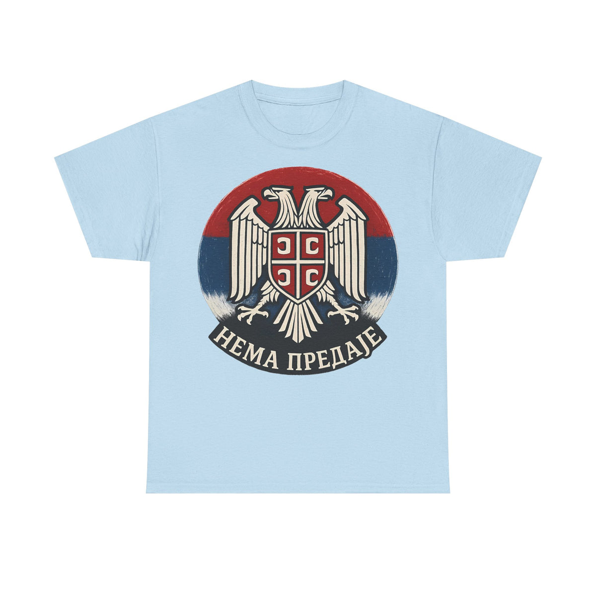 Serbia "Niemals Aufgeben" Adler Wappen - Unisex T-Shirt