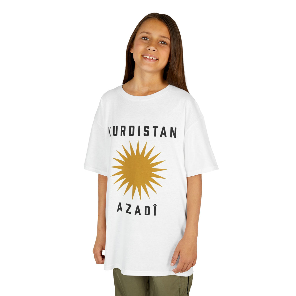 Kurdistan Azadi Sonne Wappen Flagge - Unisex Kinder & Jugendliche T-Shirt