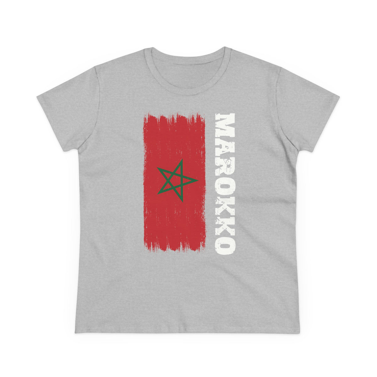 Escudo de Marruecos, bandera de Marruecos, orgullo, aficionada al fútbol y al deporte, idea de regalo - Camiseta para mujer
