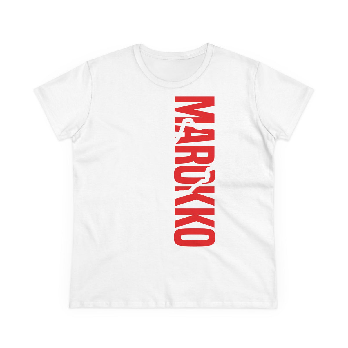 Escudo de Marruecos, bandera de Marruecos, orgullo, aficionada al fútbol y al deporte, idea de regalo - Camiseta para mujer