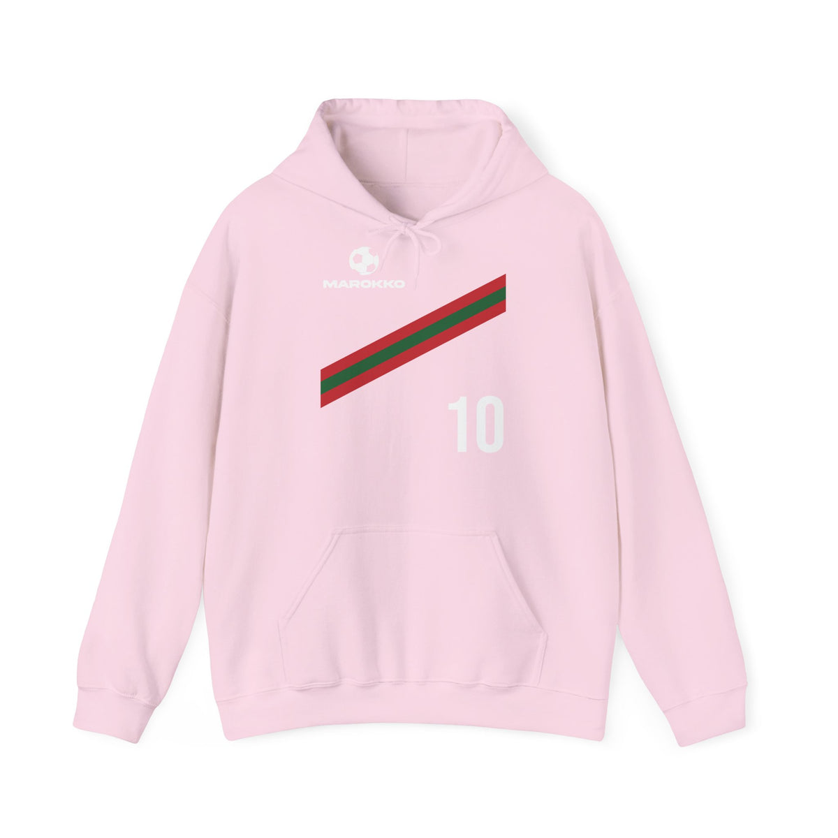 Stemma del Marocco Bandiera del Marocco Orgoglio Tifoso di calcio Sport Idea regalo - Felpa con cappuccio unisex