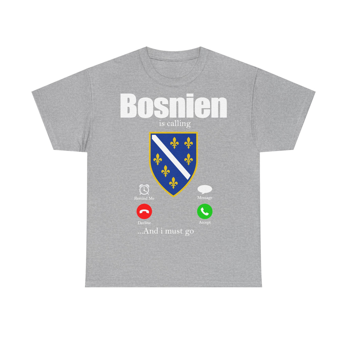 Bosnia Wappen Flagge Stolz Heimat Fußball fan Geschenkidee - Unisex T-Shirt