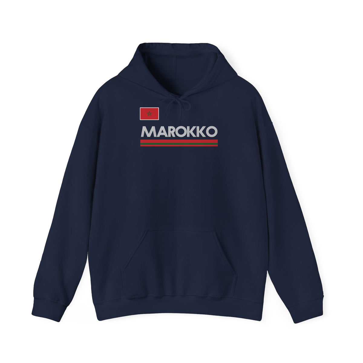Stemma del Marocco Bandiera del Marocco Orgoglio Tifoso di calcio Sport Idea regalo - Felpa con cappuccio unisex