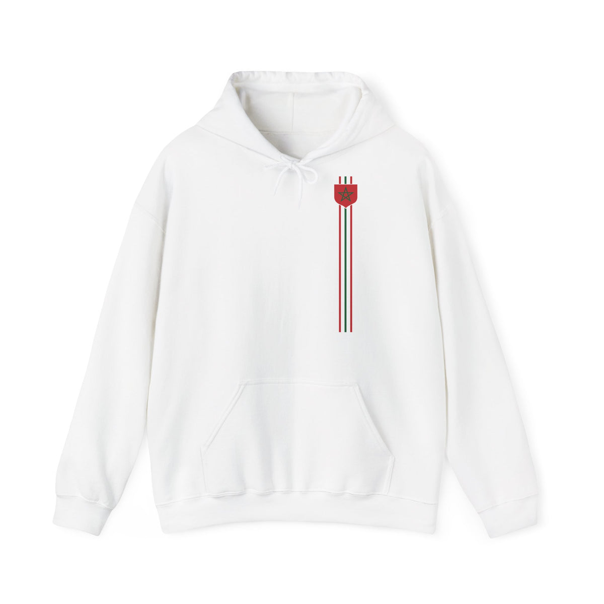 Stemma del Marocco Bandiera del Marocco Orgoglio Tifoso di calcio Sport Idea regalo - Felpa con cappuccio unisex