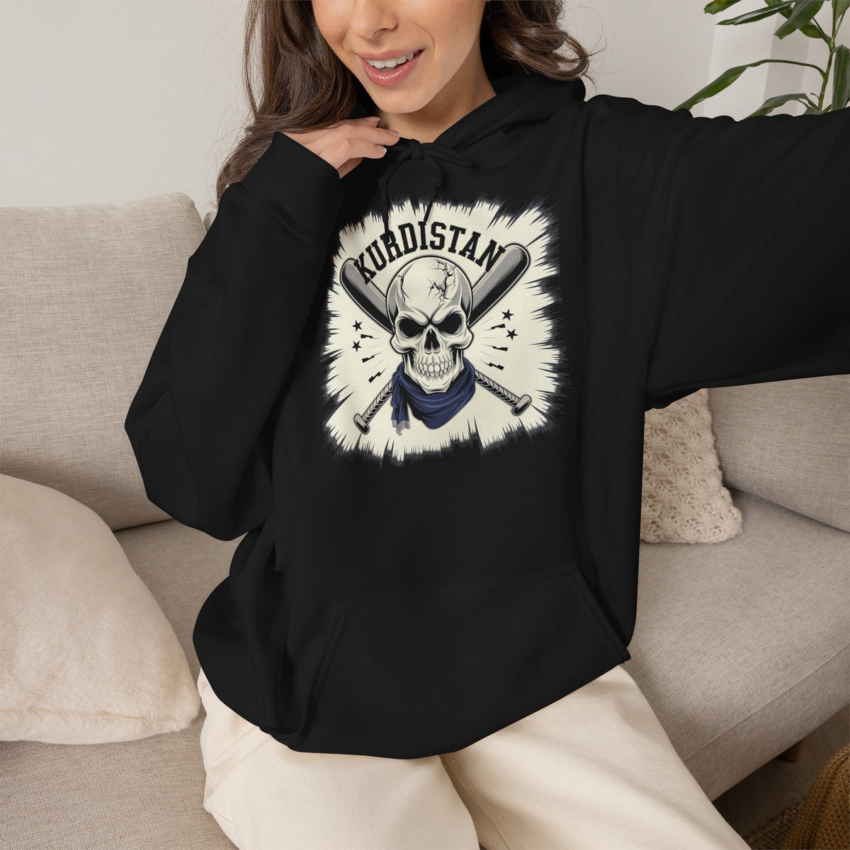 Kurdistan hooligan patria orgoglio stemma bandiera sport calcio tifoso regalo - Felpa con cappuccio unisex