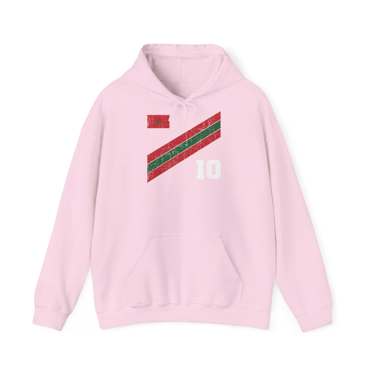 Stemma del Marocco Bandiera del Marocco Orgoglio Tifoso di calcio Sport Idea regalo - Felpa con cappuccio unisex