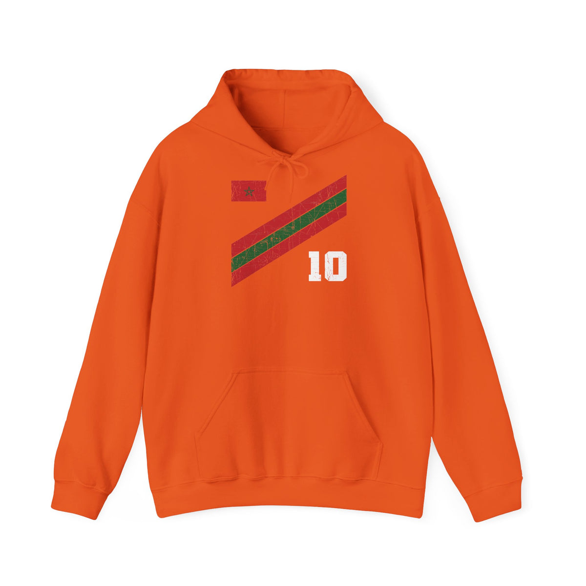 Stemma del Marocco Bandiera del Marocco Orgoglio Tifoso di calcio Sport Idea regalo - Felpa con cappuccio unisex