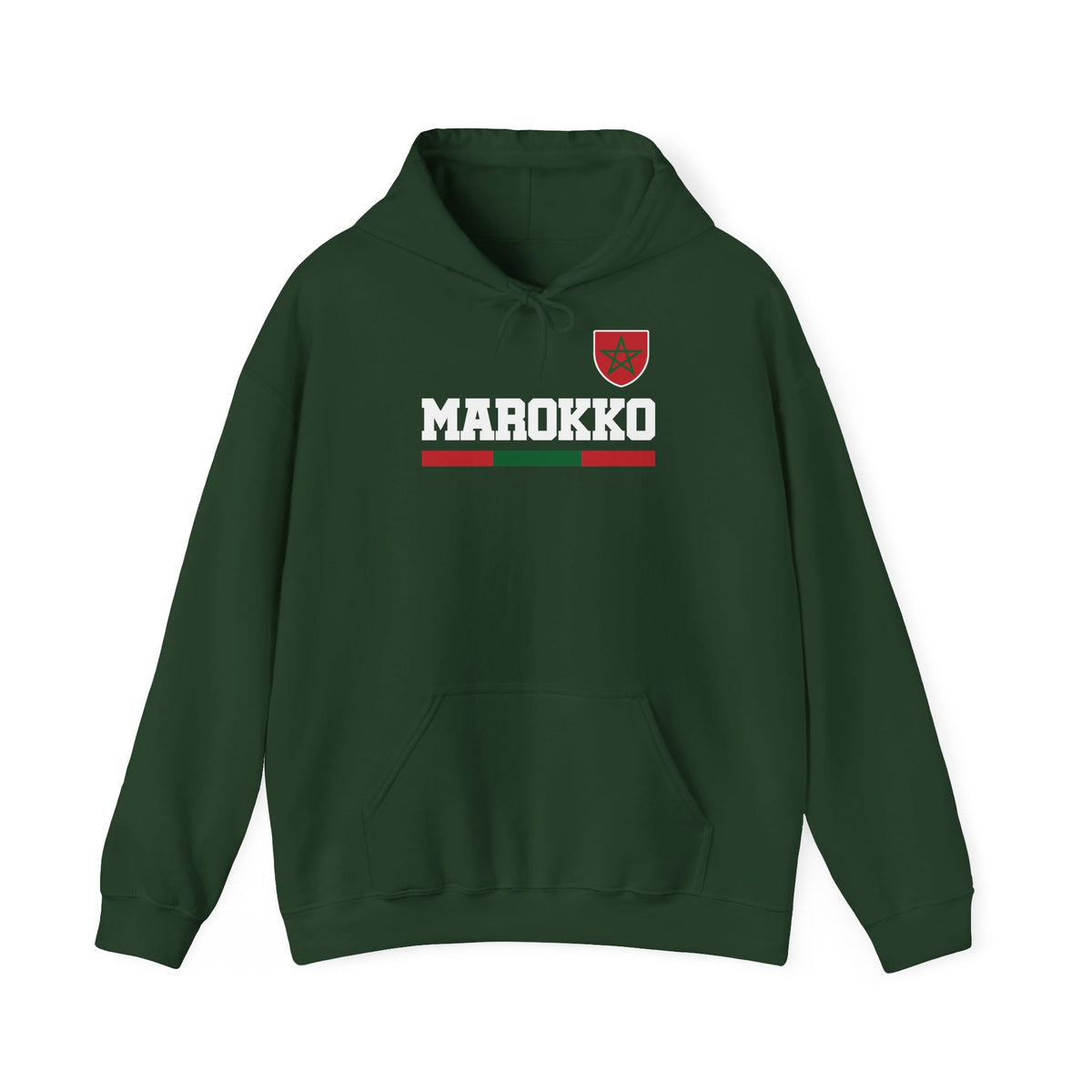 Stemma del Marocco Bandiera del Marocco Orgoglio Tifoso di calcio Sport Idea regalo - Felpa con cappuccio unisex