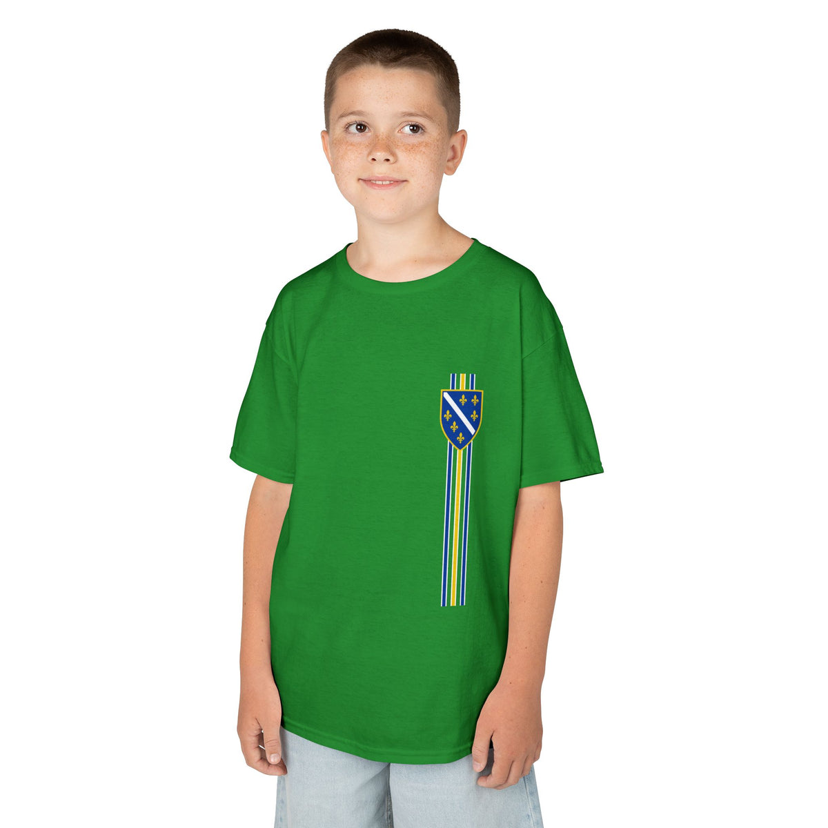 Bosnia Edel Wappen Sport Fan Fußball - Unisex Kinder & Jugendliche T-Shirt