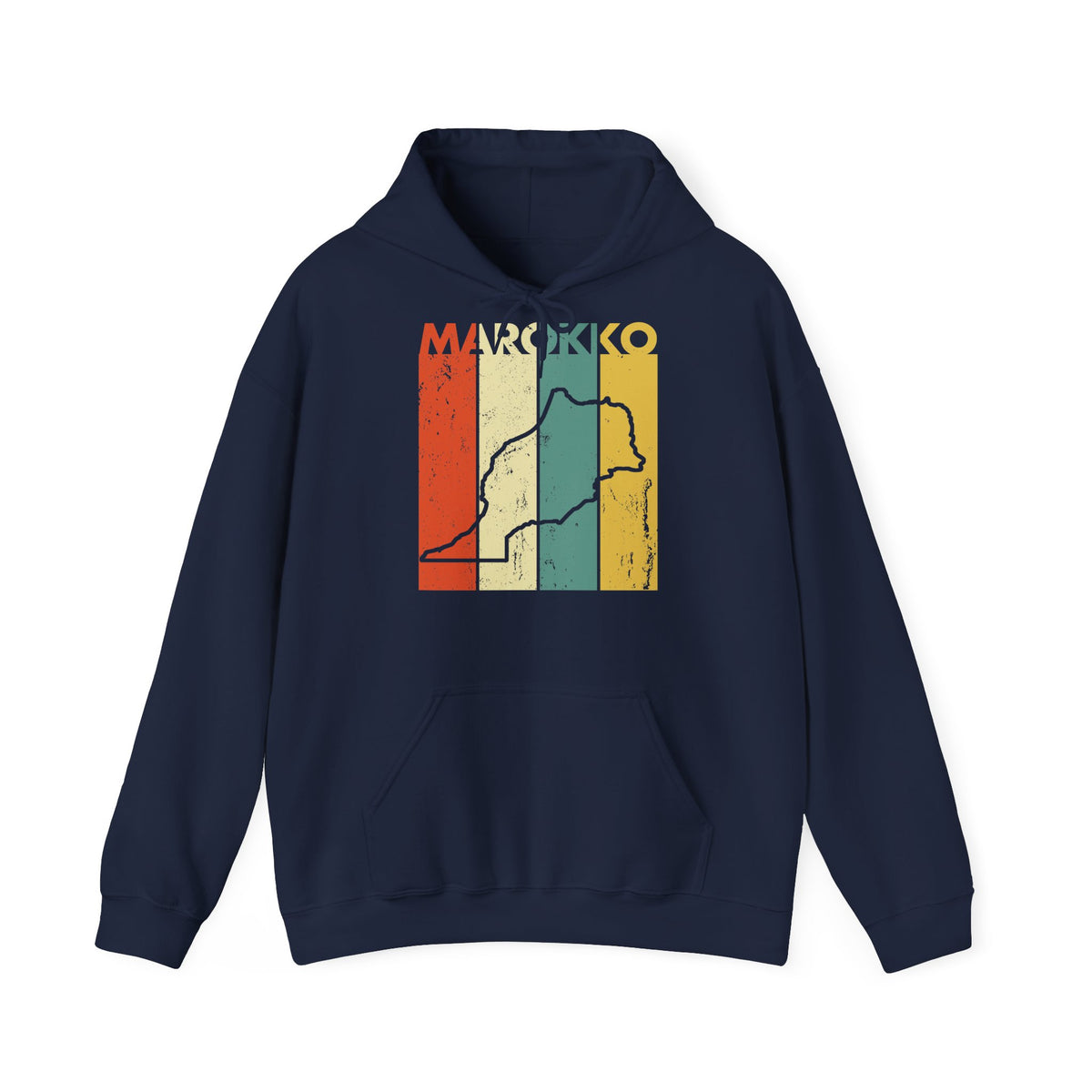 Stemma del Marocco Bandiera del Marocco Orgoglio Tifoso di calcio Sport Idea regalo - Felpa con cappuccio unisex