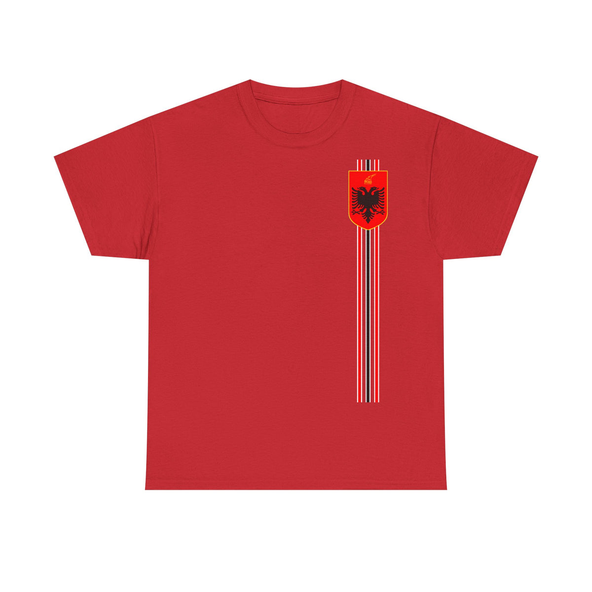 Camiseta unisex de Albania, escudo albanés, bandera, águila, fútbol, aficionado, deporte