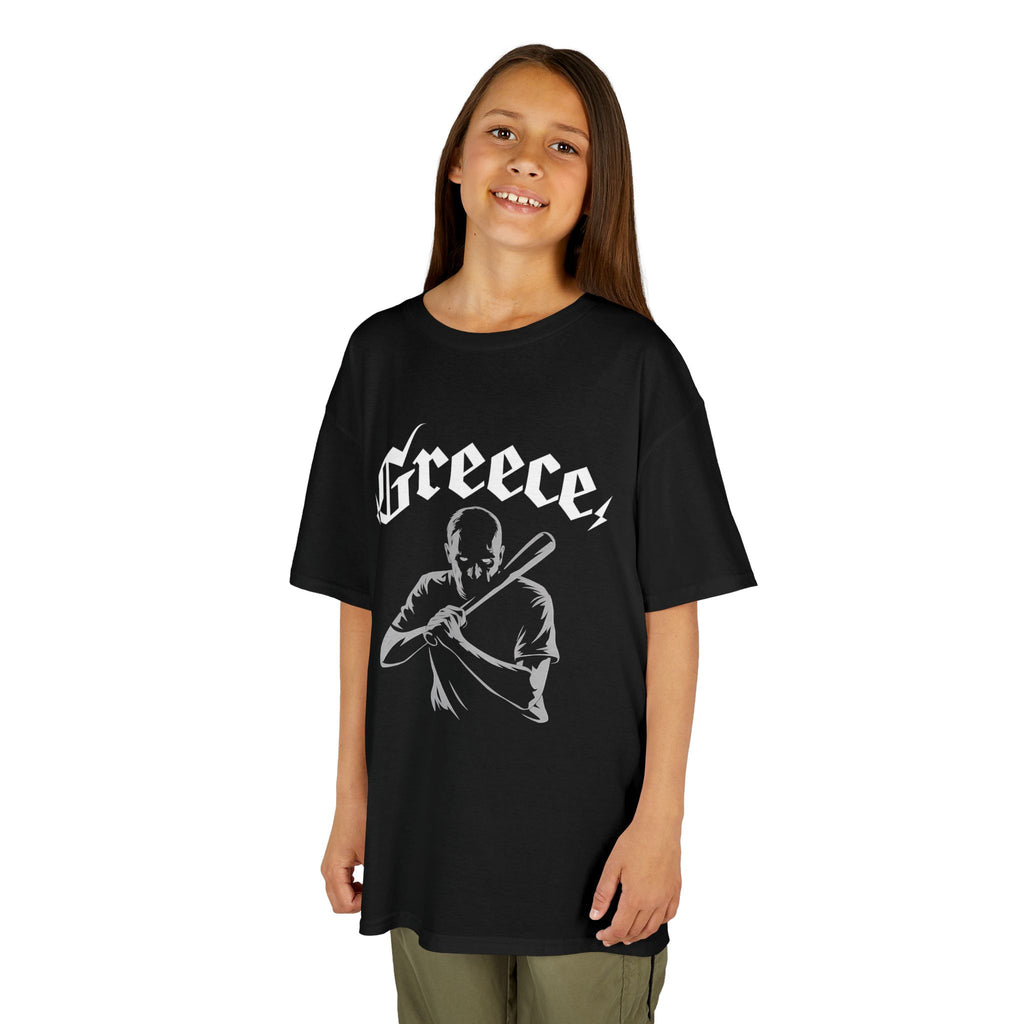Greece Griechenland Hooligan Flagge Wappen Heimat Fußball Sport Fan Geschenkidee - Für Kinder & Jugendliche Unisex T-Shirt