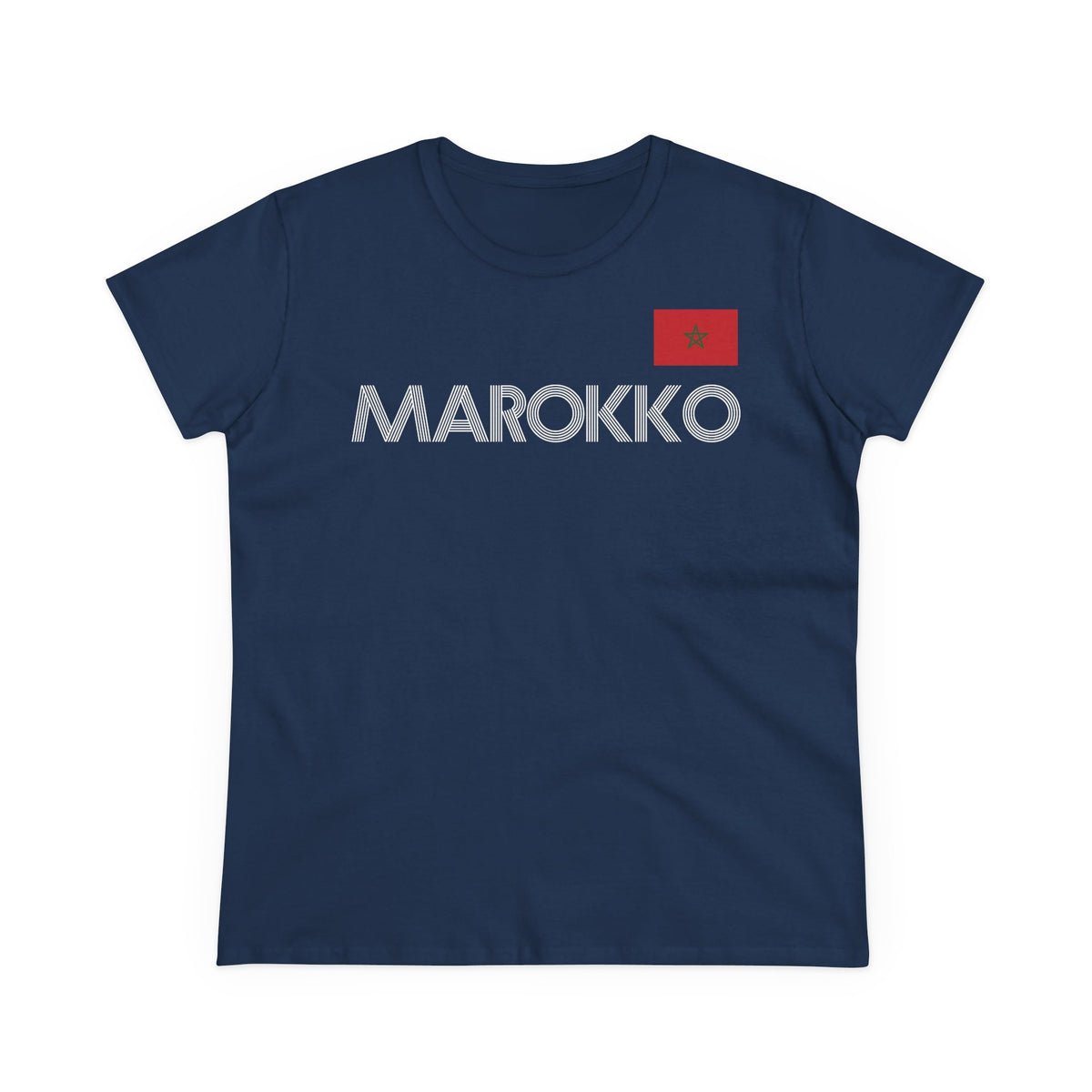 Escudo de Marruecos, bandera de Marruecos, orgullo, aficionada al fútbol y al deporte, idea de regalo - Camiseta para mujer