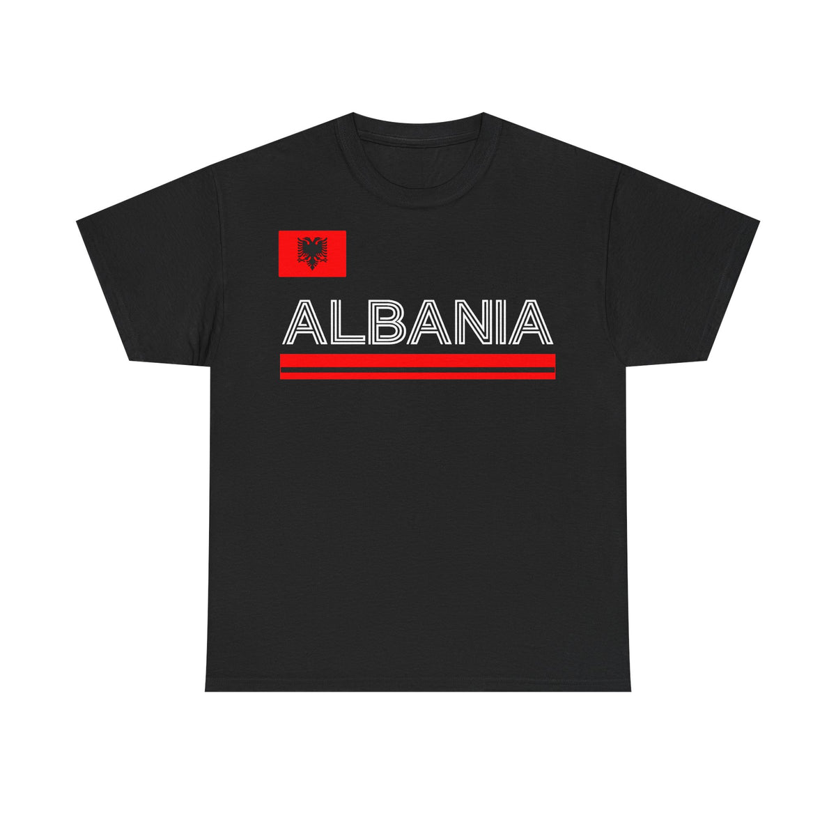 Camiseta unisex de Albania, escudo albanés, bandera, águila, fútbol, aficionado, deporte