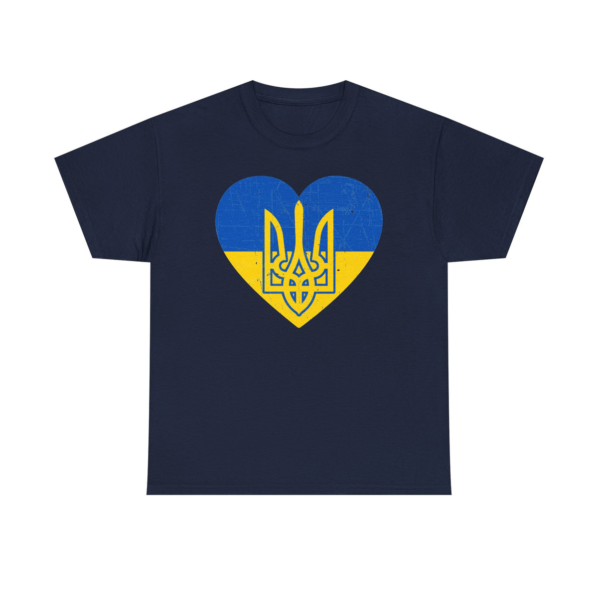 Bandera de Ucrania escudo idea de regalo afición al deporte moda vintage - Camiseta unisex