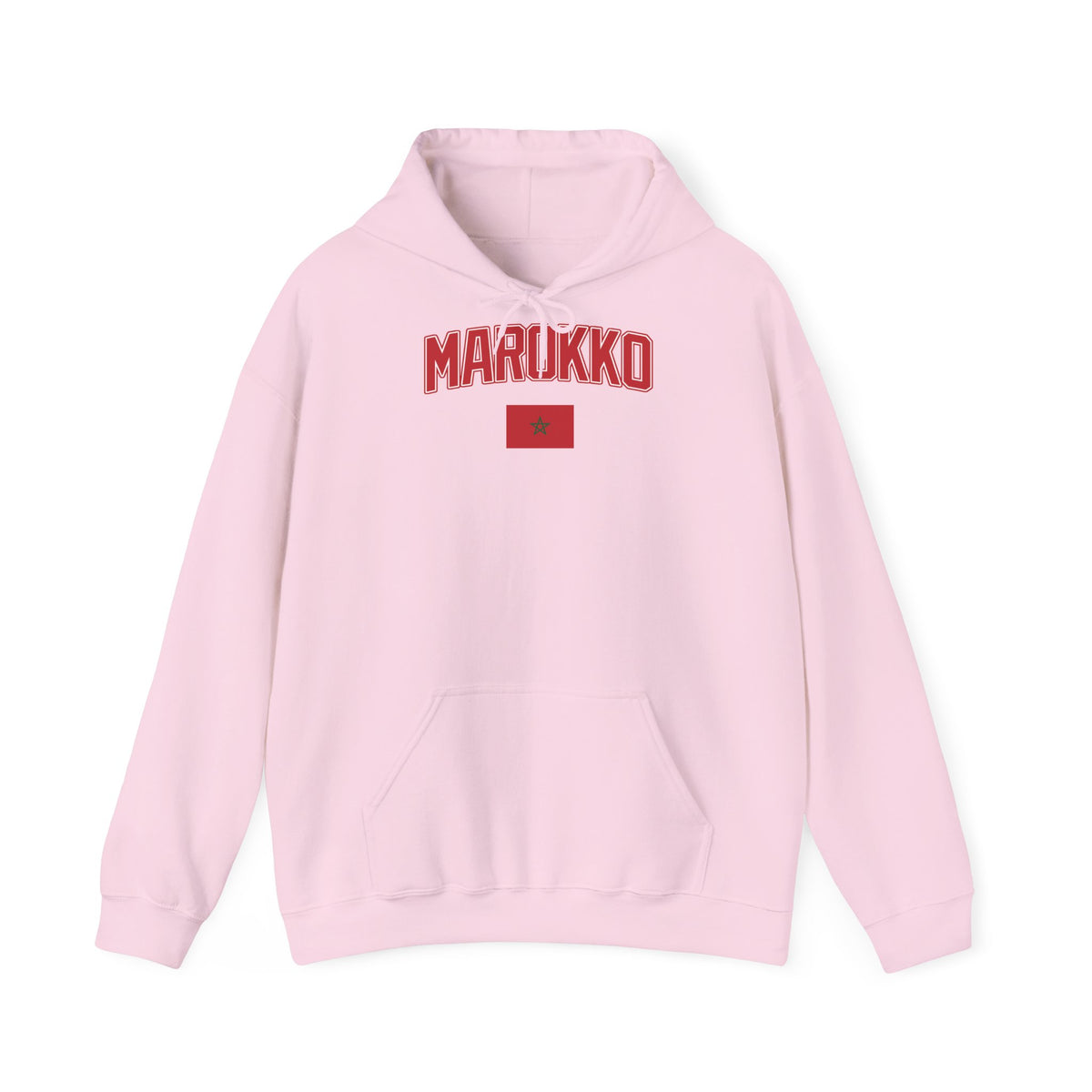 Stemma del Marocco Bandiera del Marocco Orgoglio Tifoso di calcio Sport Idea regalo - Felpa con cappuccio unisex