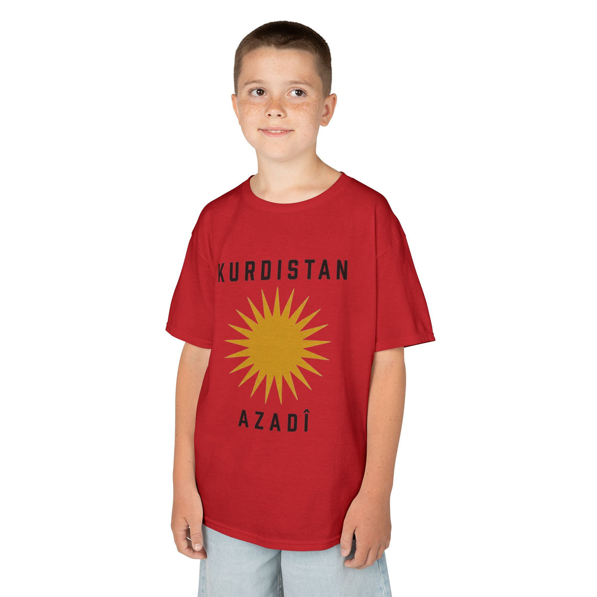 Kurdistan Azadi Sonne Wappen Flagge - Unisex Kinder & Jugendliche T-Shirt