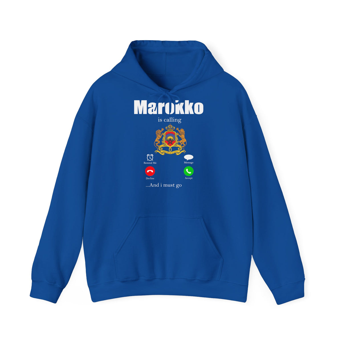 Stemma del Marocco Bandiera del Marocco Orgoglio Tifoso di calcio Sport Idea regalo - Felpa con cappuccio unisex