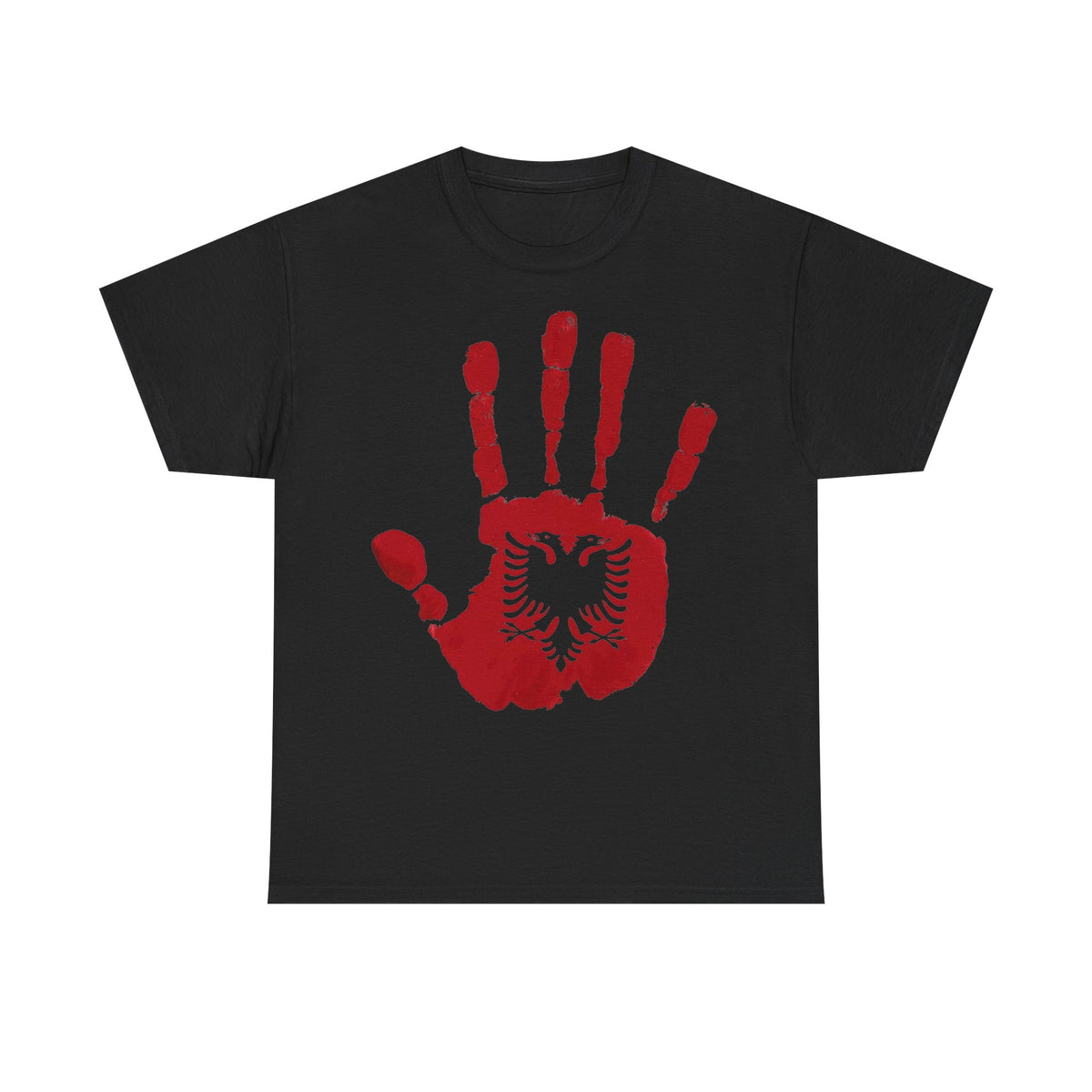 Albania huella de mano - ADN identidad bandera orgullo - Camiseta unisex